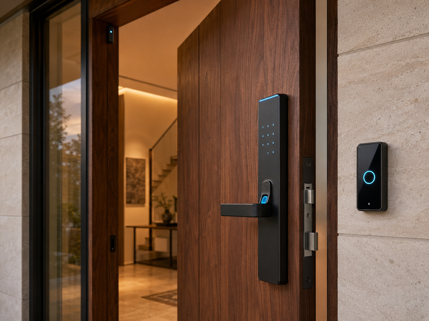 Smart door-access control